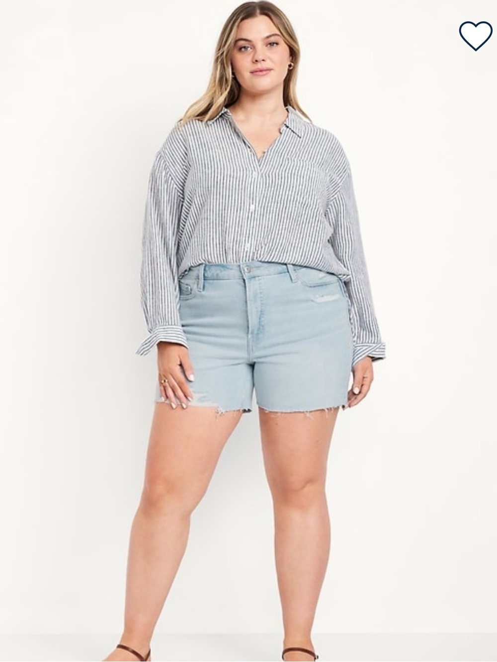 Old Navy High Rise OG Straight Distressed Shorts – Size 24